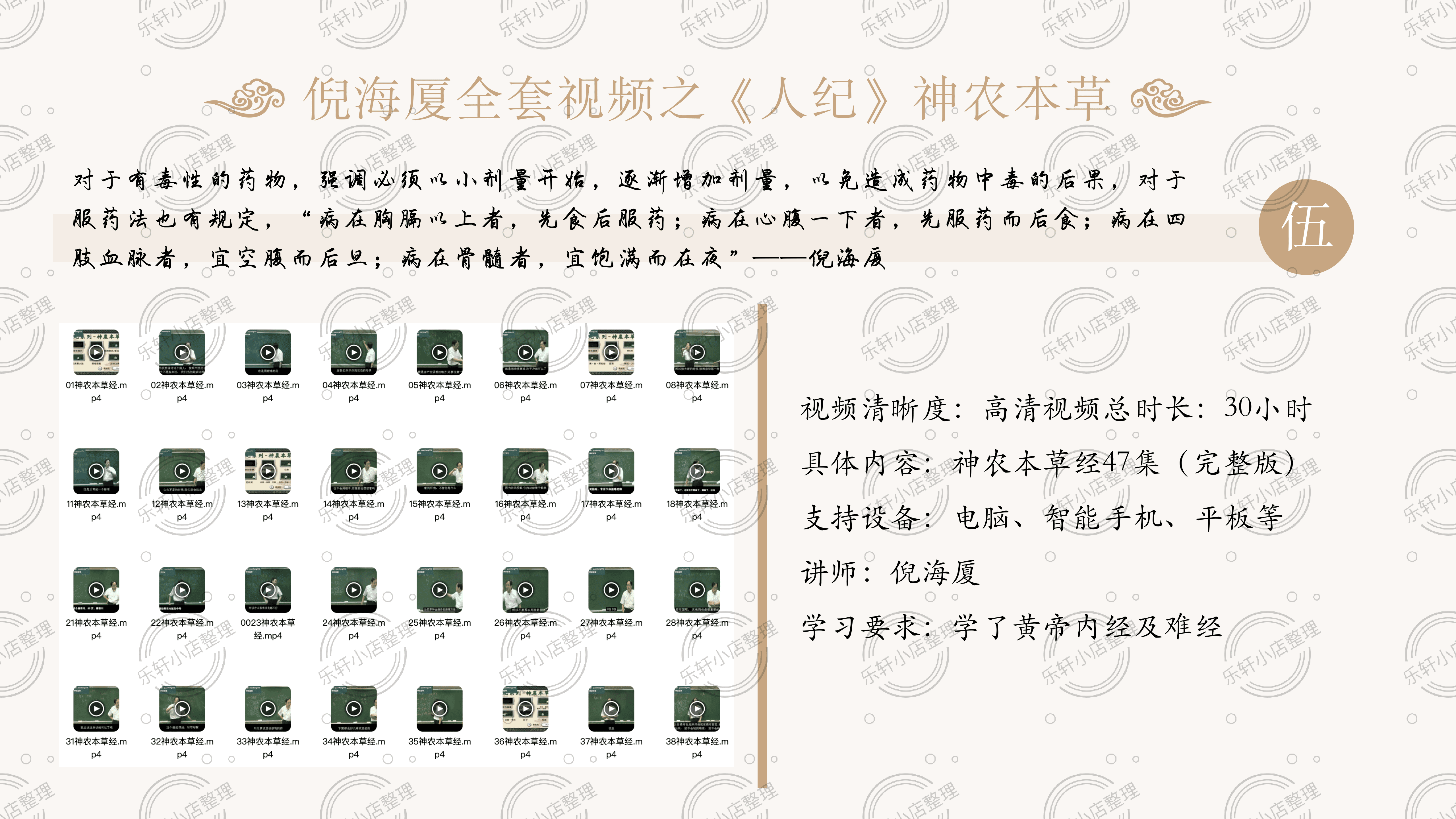 2024倪海厦320G移动硬盘全集天纪人纪高清全套中医针灸自学资源