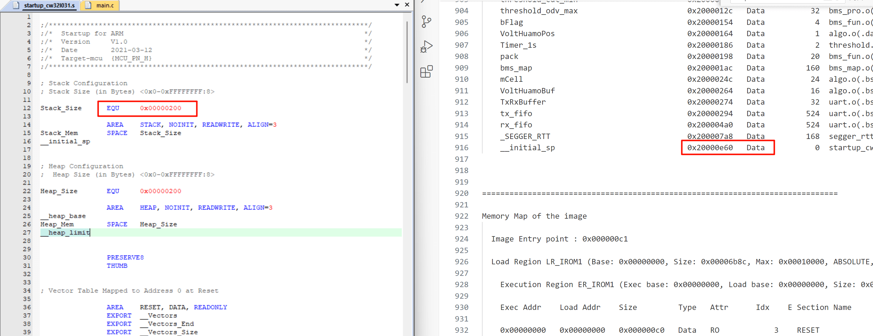 STM32的堆栈及其内存存储结构