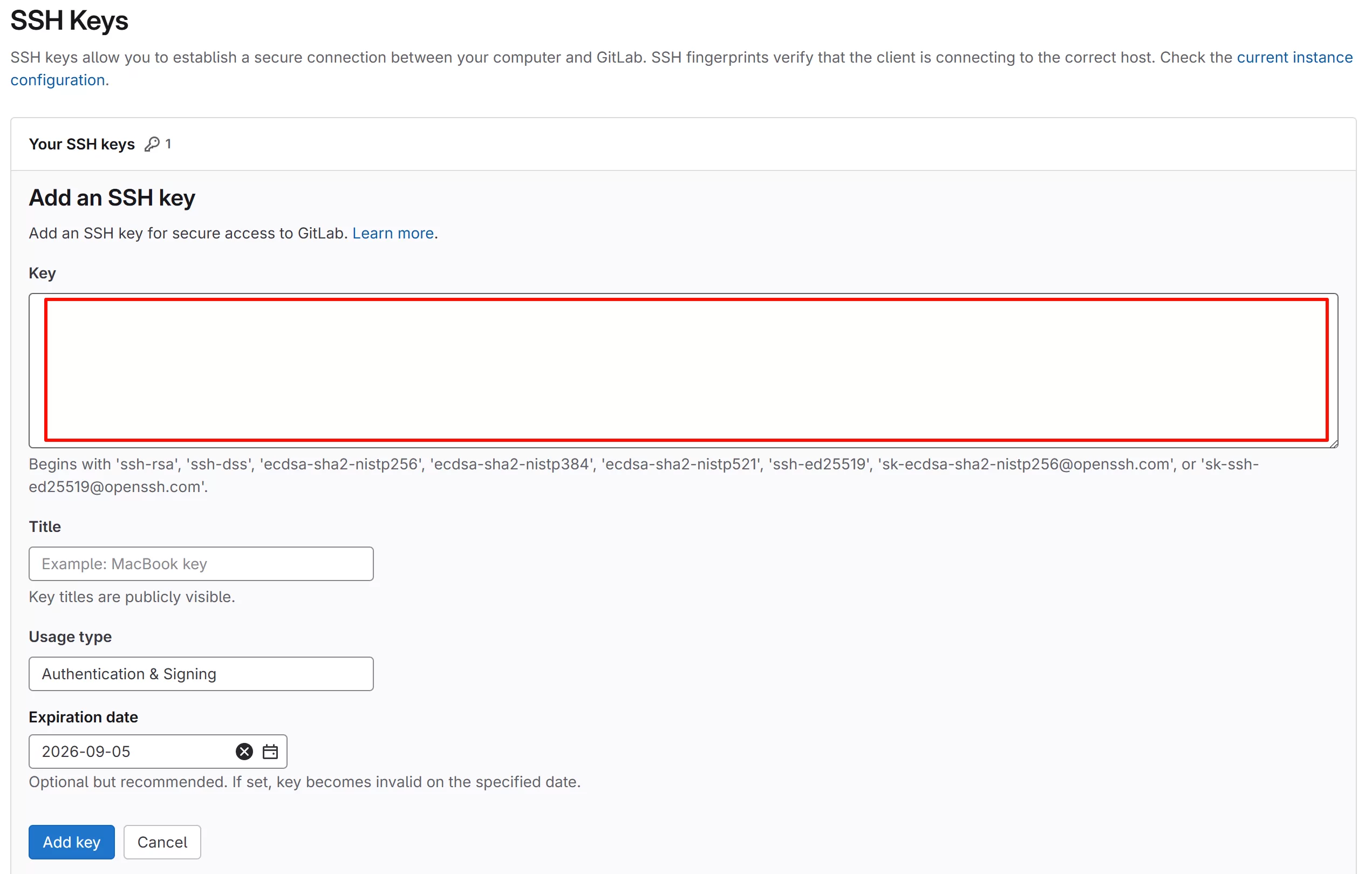 如何生成SSH秘钥对链接GitLab