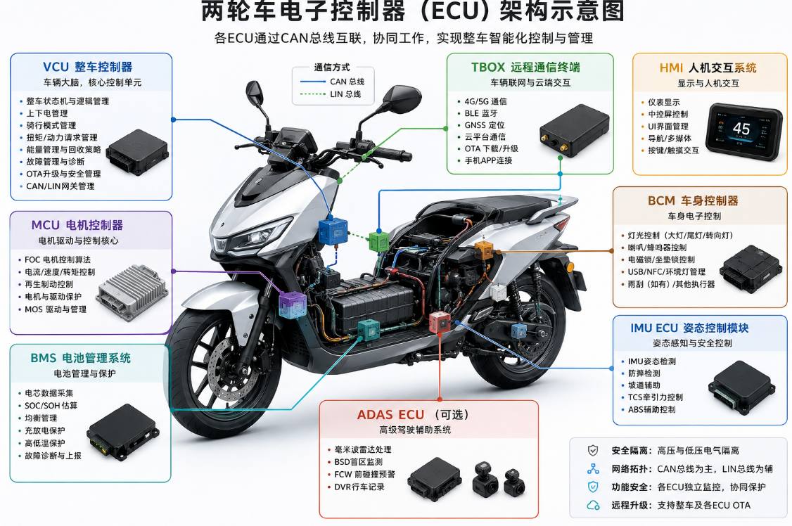 两轮车的中控,控制器,ECU,VCU到底是什么? 两轮车的中控,控制器,ECU,VCU到底是什么?